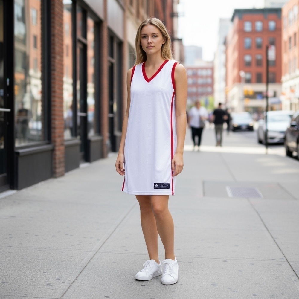 ADIDAS White Basketball Jersey 
New